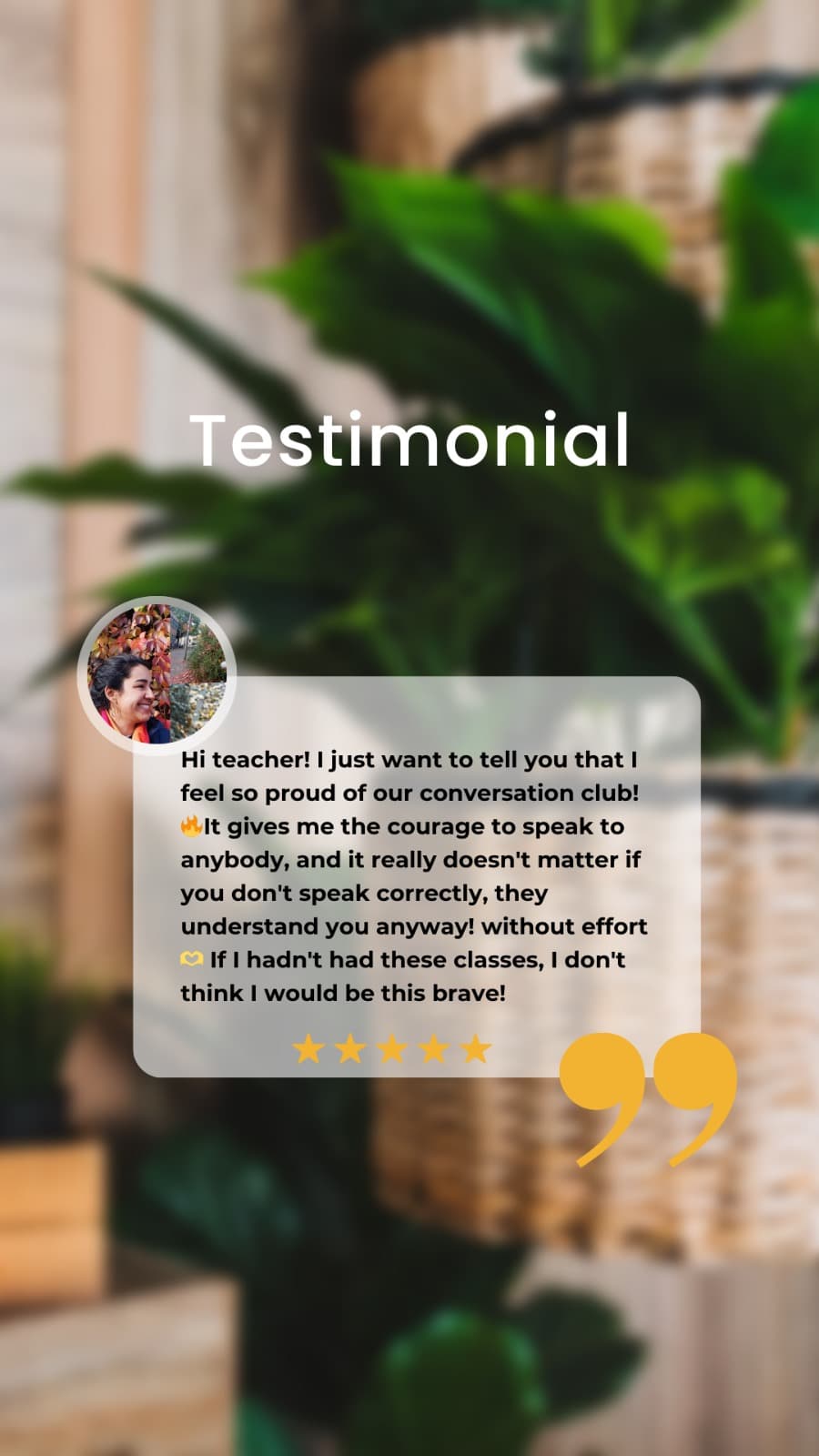 Testimonio real de alumna Choice
